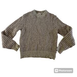 Vtg Y2K 2000s Wool Grey Dot Crewneck Pullover Sweater Mens XL Eclectic Grandpa